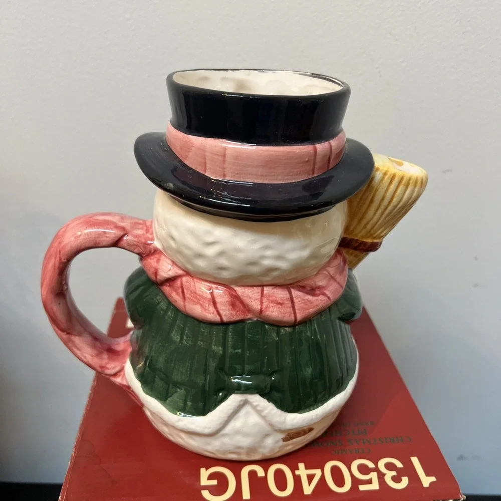 Vintage Snowman Teapot by‎ HomeTrends 1.5 qt Hand Painted Christmas Decor